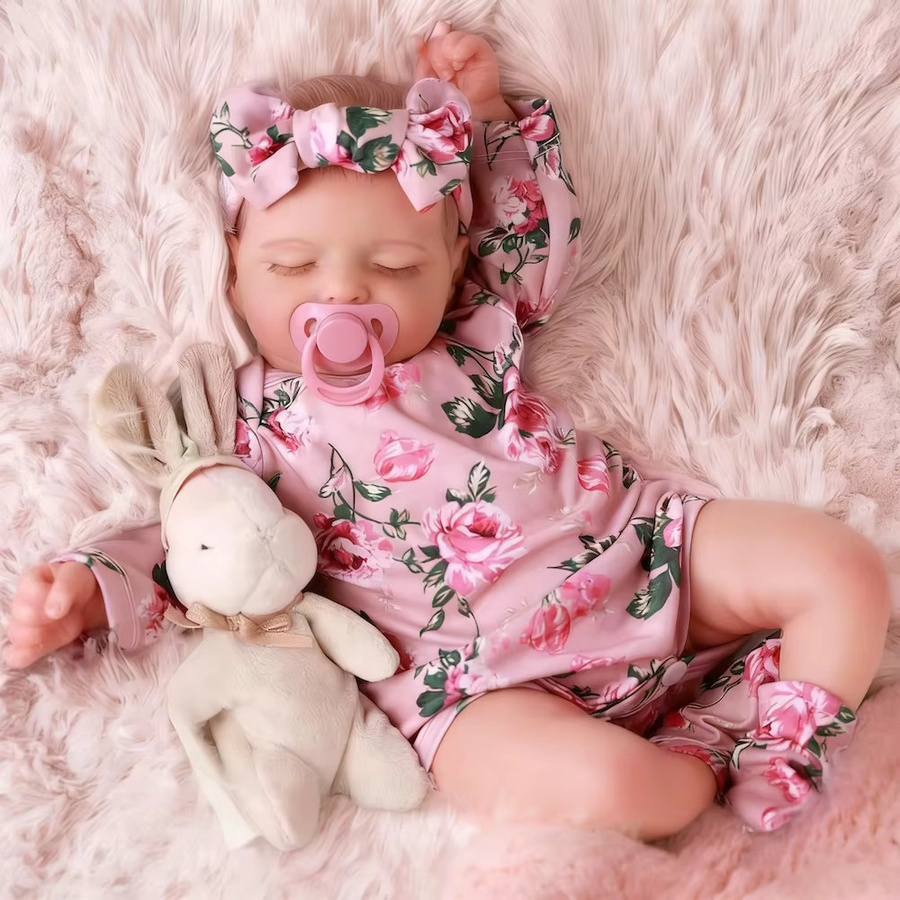 MRB Reborn-Puppe Rosalie, Neugeborenen-Puppe, 18 Zoll, Rosa / Pink - Bild 4