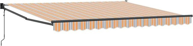 vidaXL Einziehbare Markise mit Fernbedienung, Mehrfarbig, B: 400 cm, T: 300 cm - Bild 1