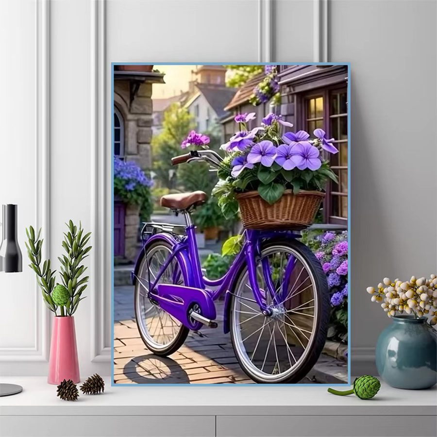 Momoart 5D Diamantmalerei DIY Blumen-Motiv mit Acryl-Elementen und Rundsteinen in Multicolour zur Wanddekoration, B/H: 30 x 30 cm - Bild 2