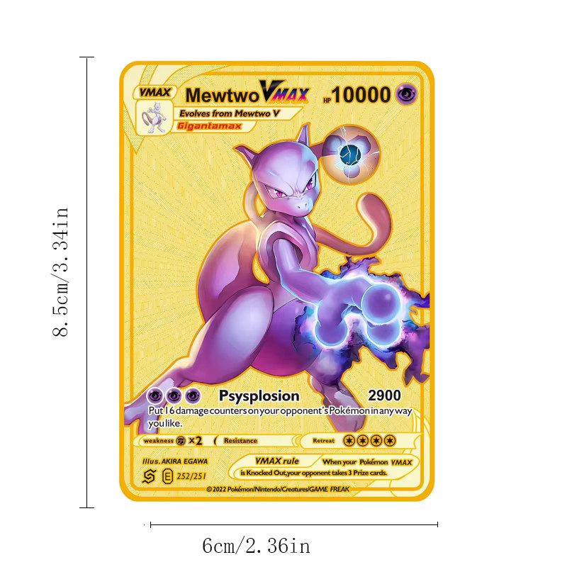 Bandai Pokémon Metallkarte, Gold, English Version - Bild 2