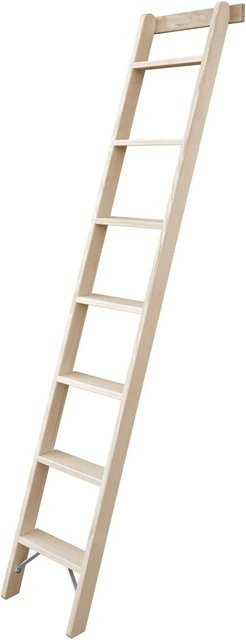 Iller Holz-Stufen-Anlegeleiter ERGO mit 12 Stufen in Beige - Bild 1