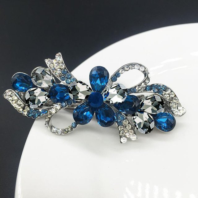 Haarspange Kristall Diamant Blumig, Damen - Bild 1