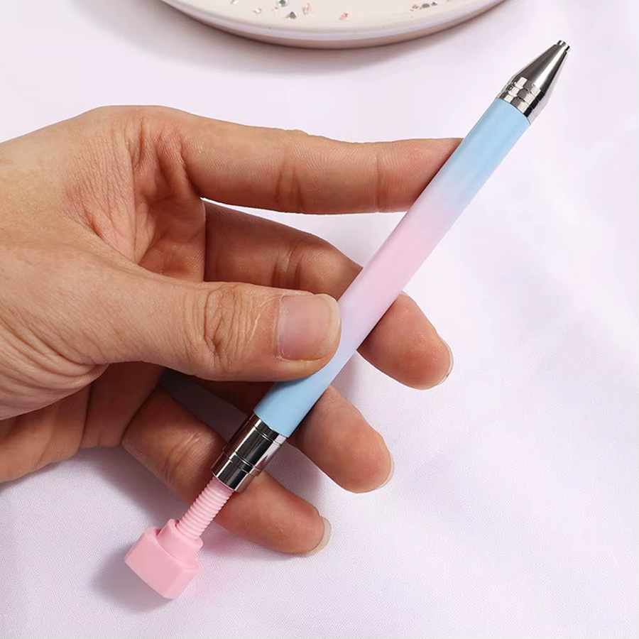 Nachfüllbarer Diamantkunst-Stift in Rot mit Rotationsfunktion für DIY-Nagelkunst und Diamantmalerei aus Kunststoff - Bild 2
