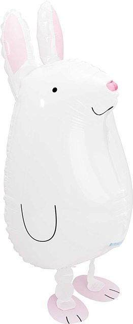 Rico Design Folienballon Hase in Weiß für Ostern, B/H: 23 x 60 cm - Bild 1