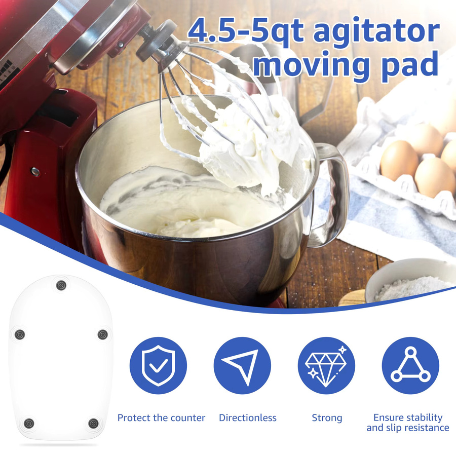 Willstar Mixer-Schiebermatte aus Acryl, transparent, kompatibel mit 4,5 QT Tilt Head Standmixern - Bild 6