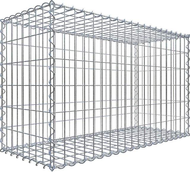 Gabiona Gabionenkorb aus Stahl in Silbergrau, B/T/H: 60 x 40 x 100 cm - Bild 1