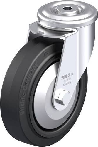 Blickle LER-POEV 160R-FA Stahlblech-Lenkrolle in Schwarz-Grau mit 160 mm Rad-Durchmesser und 300 kg Tragfähigkeit - Bild 1