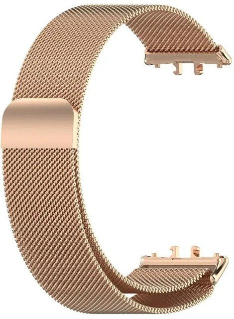 Uhrenarmband Edelstahl, Milanese Loop, Magnetisch, Roségold, Samsung Galaxy Fit 3 - Bild 1