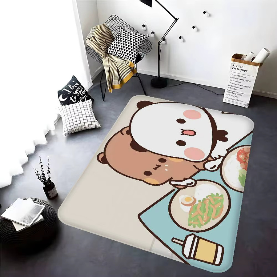 DUDU UND BUBU Bodenmatte mit Streifenmuster, rutschfest und wasserabsorbierend für das Schlafzimmer - Bild 4