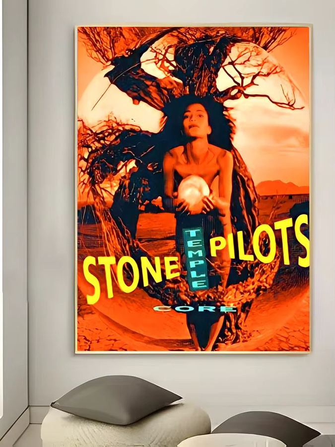 S-Stone Temple Pilots Poster Klassischer Wandkunstdruck in Weiß, Breite: 15,0 cm, Höhe: 20,0 cm - Bild 7