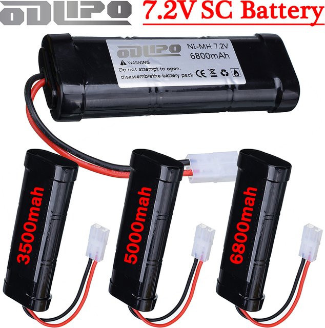 GAOLAG Ni-MH SC Akku 7,2V 6800mAh mit Tamiya-Anschluss in Schwarz für RC-Spielzeug, LKW, Auto und Helikopter - Bild 1