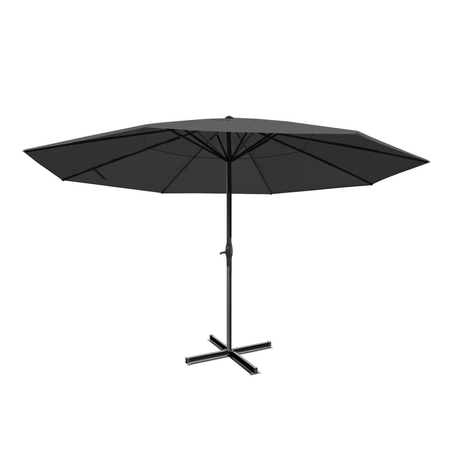 MCW Sonnenschirm Carpi Pro Gastronomie Marktschirm aus Polyester und pulverbeschichtetem Aluminium in Anthrazit mit Durchmesser 5m - Bild 2