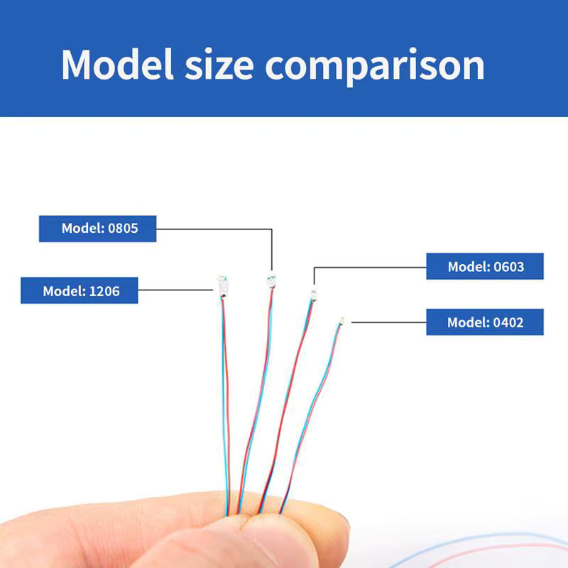 SANMERSEN DIY Modellbausätze, Micro-LED-Chip, 10er-Set, Weiß, Bunt / Mehrfarbig - Bild 1