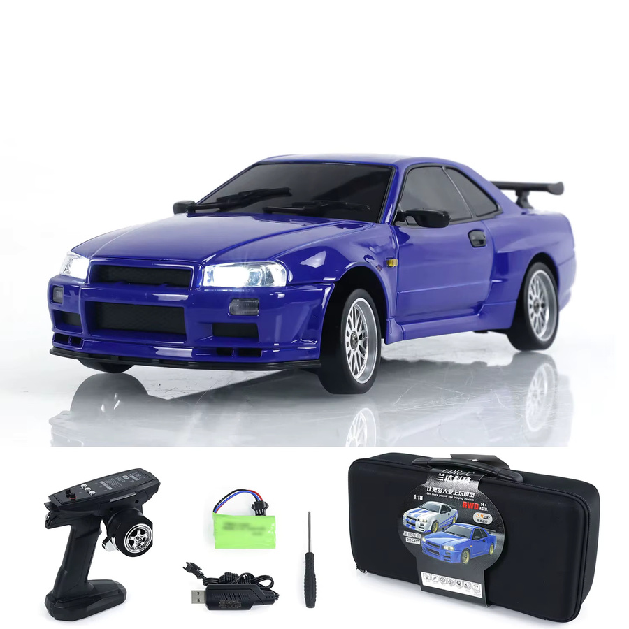 LDRC RC-Rennwagen, 1/18, ferngesteuertes Drift-Fahrzeug, blau - Bild 1