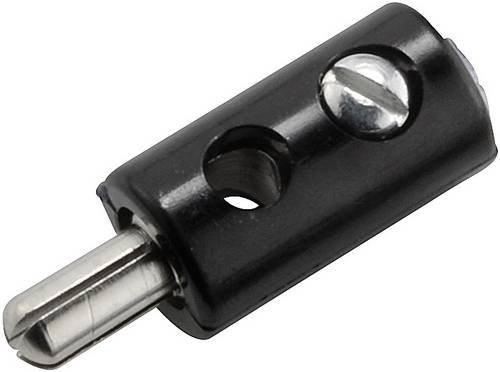 Kahlert Licht Miniatur-Bananenstecker, gerade Stift-Ø: 2.6 mm, Schwarz - Bild 1
