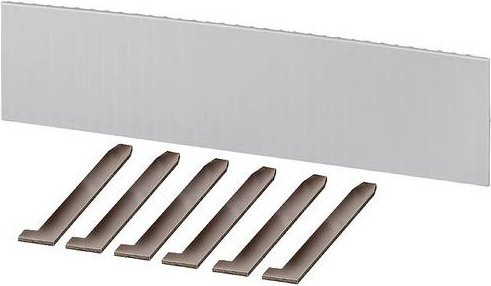 Siemens ALPHA 400-ZS Blindabdeckungstreifen aus Kunststoff für 12 TE mit 6 Sperrstreifen, Grau - Bild 1