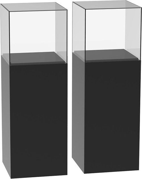 Naka Schmuckvitrine aus Acryl mit Farbdisplay und Staubschutzhülle in Transparent und Cremeweiß - Bild 1
