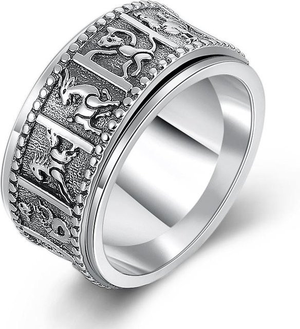 POMOiii Ring 925 Silber, Vintage, Sternzeichen, Unisex - Bild 1