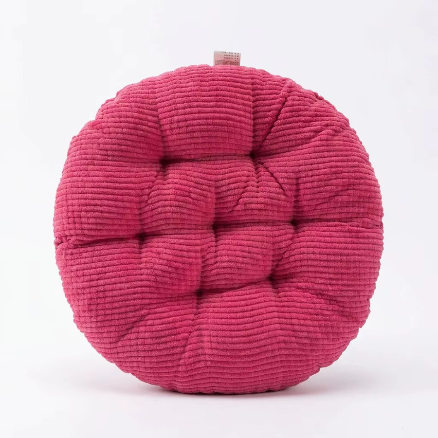 Rundes Cord-Sitzkissen von DHDH in Pink für Hocker, Tatami und Erkerfenster - Bild 5