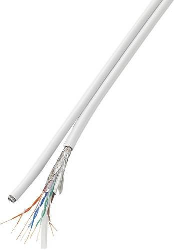TRU Components Duplex-Netzwerkkabel CAT 6 SF/UTP Ethernet/LAN Weiß 50m - Bild 1