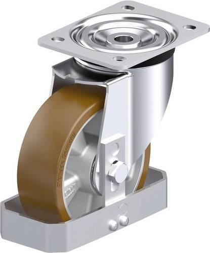 Blickle L-ALB 150K-FS Stahlblech-Lenkrolle in Silber mit 150 mm Rad-Durchmesser und 400 kg Tragfähigkeit - Bild 1