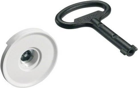 Hager Universelle Doppelbart-Schließung FZ449N mit Schlüssel für IP44-Schränke, 3mm - Bild 1