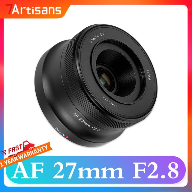 7artisans AF 27mm F2.8 APS-C Kameraobjektiv mit großer Blendenöffnung für Sony E, Fujifilm XF und Nikon Z-Mount, Schwarz - Bild 1