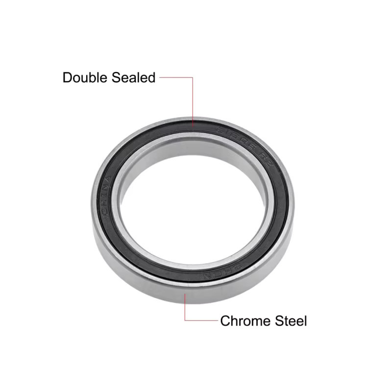 uxcell 6806-2RS Rillenkugellager aus Chromstahl, 2 Stück, Innendurchmesser: 30 mm, Außendurchmesser: 42 mm, Breite: 7 mm - Bild 2
