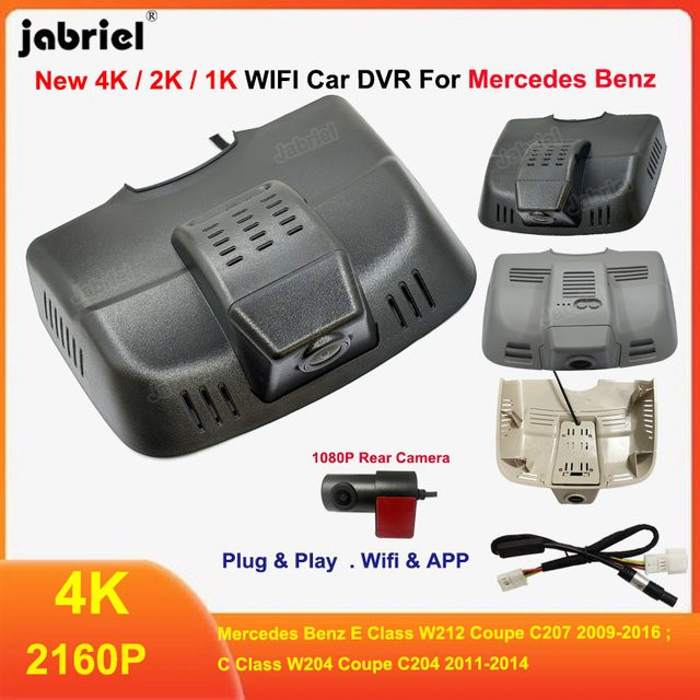 Jabriel Dash Cam für Mercedes W212 und W204 Modelle in Schwarz mit 4K 2K Auflösung und Wi-Fi - Bild 1