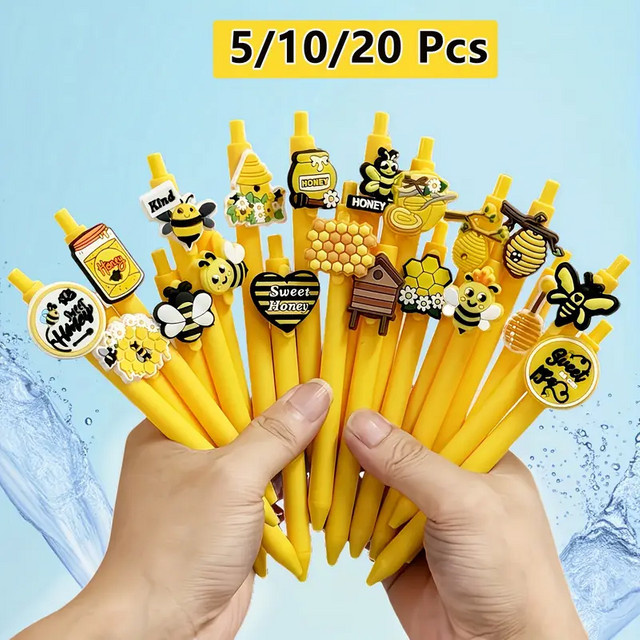 Gelbe Bienenstift Kugelschreiber aus Kunststoff für motivierende Geschenke - Bild 1