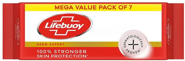 Lifebuoy Total 10 Keimschutz Badeseife Riegel, 125 g, 7 Stück - Bild 1