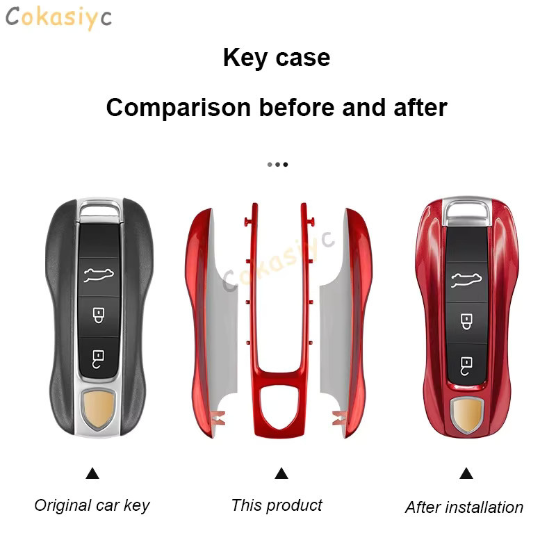 Porsche Smart Autoschlüssel Etui aus ABS für Panamera Macan 718 Taycan 911 Cayman Boxster 9ya 971 Fernbedienung Cover - Bild 3