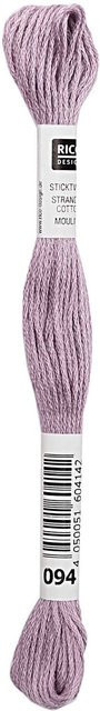 Rico Design Sticktwist aus Baumwolle in Aubergine, 8m - Bild 1