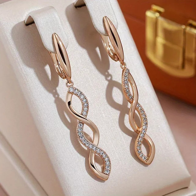 YoYo Ohrringe, Gold, Zirkonia, Damen - Bild 1