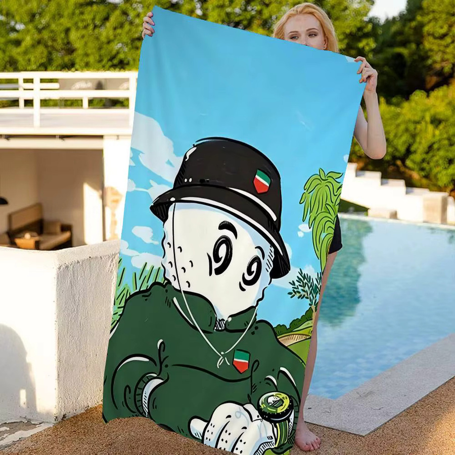 L-Leisure M-Malbones Kinder Strandtuch mit niedlichem Cartoon-Design aus saugfähiger Mikrofaser für Strand und Pool - Bild 5