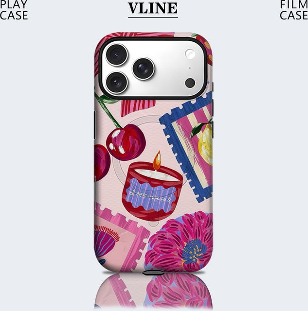 Potdemiel Pink WorldPhone Schutzhülle für iPhone 17 16 15 14 13 Pro Max Plus mit Magnet und robuster Doppel-Schicht-Konstruktion - Bild 1