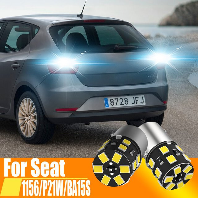 Neallor 2er Set P21W LED Rückfahrlicht mit Canbus für Seat Ibiza, Leon, Arona, Altea und Alhambra (Sockel BA15S) - Bild 1