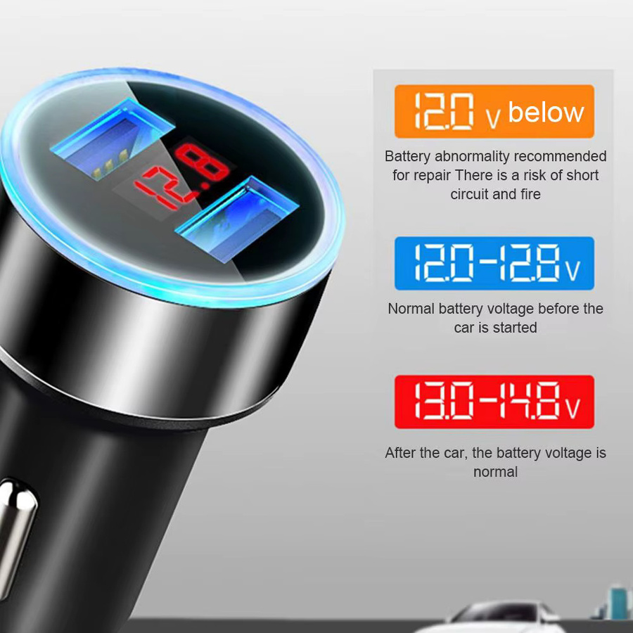 Dual USB Auto Ladegerät mit USB Typ C und 3,1 A Schnellladefunktion für iPhone und Samsung - Bild 6