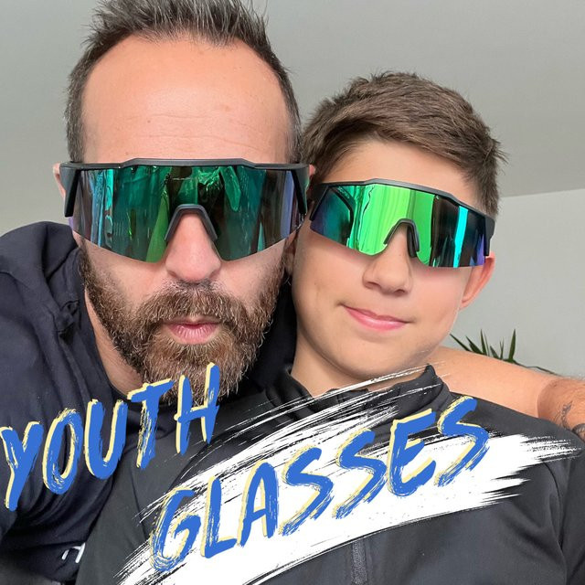Kapvoe Sportsonnenbrille, Kinder, Vollrand, Kunststoff, black - Bild 1