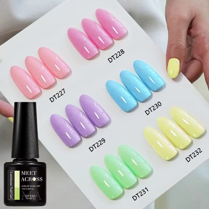 MEET ACROSS Candy Luminous Nagelgel-Lack, 7 ml, Damen, glänzend - Bild 3