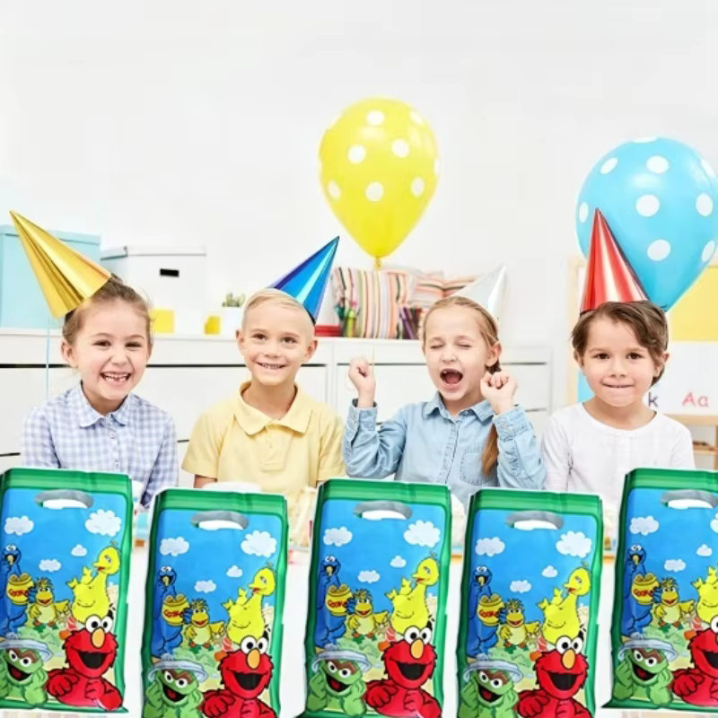 Sesamstraße Party-Geschenktüten aus Kunststoff in Mehrfarbig für Kinder - Bild 3