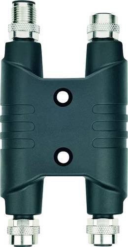 Escha 8075821 Sensor- und Aktor-Verteiler mit Adapter, Polzahl 4+PE, Schwarz - Bild 1