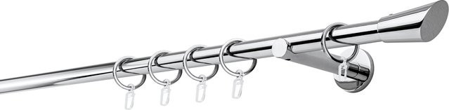 ONDECO Wandhandtuchhalter 1-läufig aus Metall in Chrom, Rohr Durchmesser: 20 mm, Länge: 270 cm, Wandträger: 12 cm - Bild 1