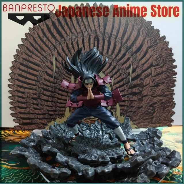 Banpresto Naruto Anime Figur Senju Hashirama Vibration Stars mit Basis und Acryl Stand in Weiss - Bild 1