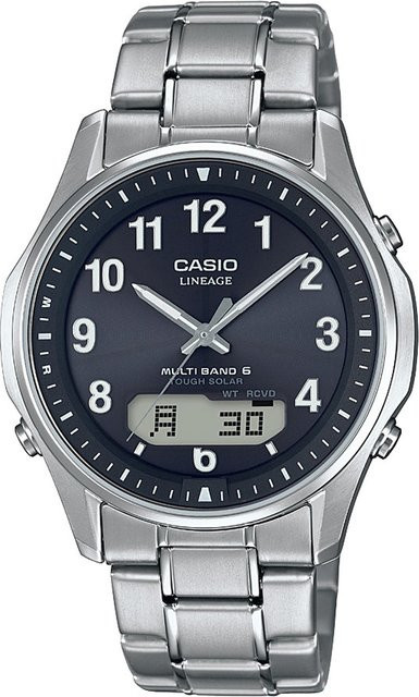Casio Herrenuhr, Solar, Titanium, Analog-Digital, 40 mm, Schwarz, 5 ATM - Bild 1