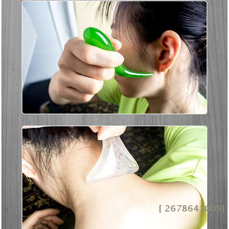 KuZHEN Gua-Sha-Gesichtsmassagegerät aus Harz, T-förmig, Unisex - Bild 4