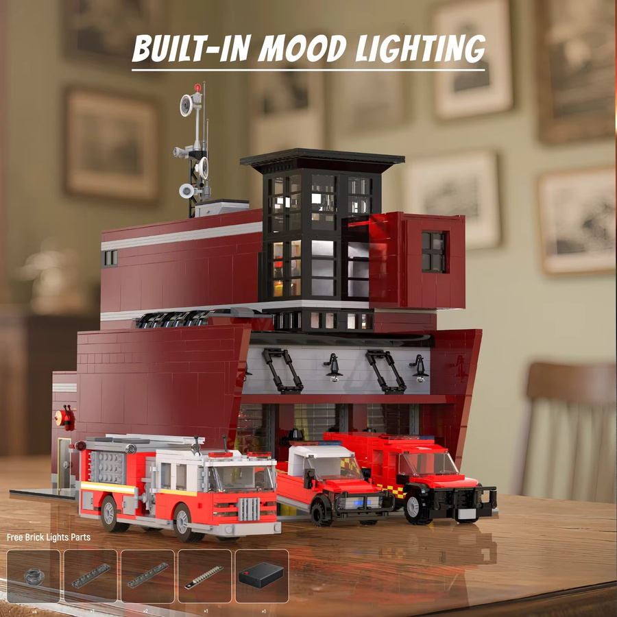 AMAZINGBLOKS Feuerwehrstation, Bausatz, 3.079 Teile, ab 14 Jahre - Bild 3