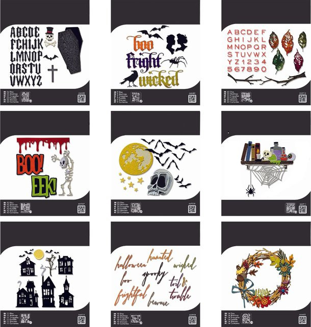 So Merry Metall-Stanzform für Halloween Banner Tags und Labels in Multicolour zum DIY Scrapbooking - Bild 1