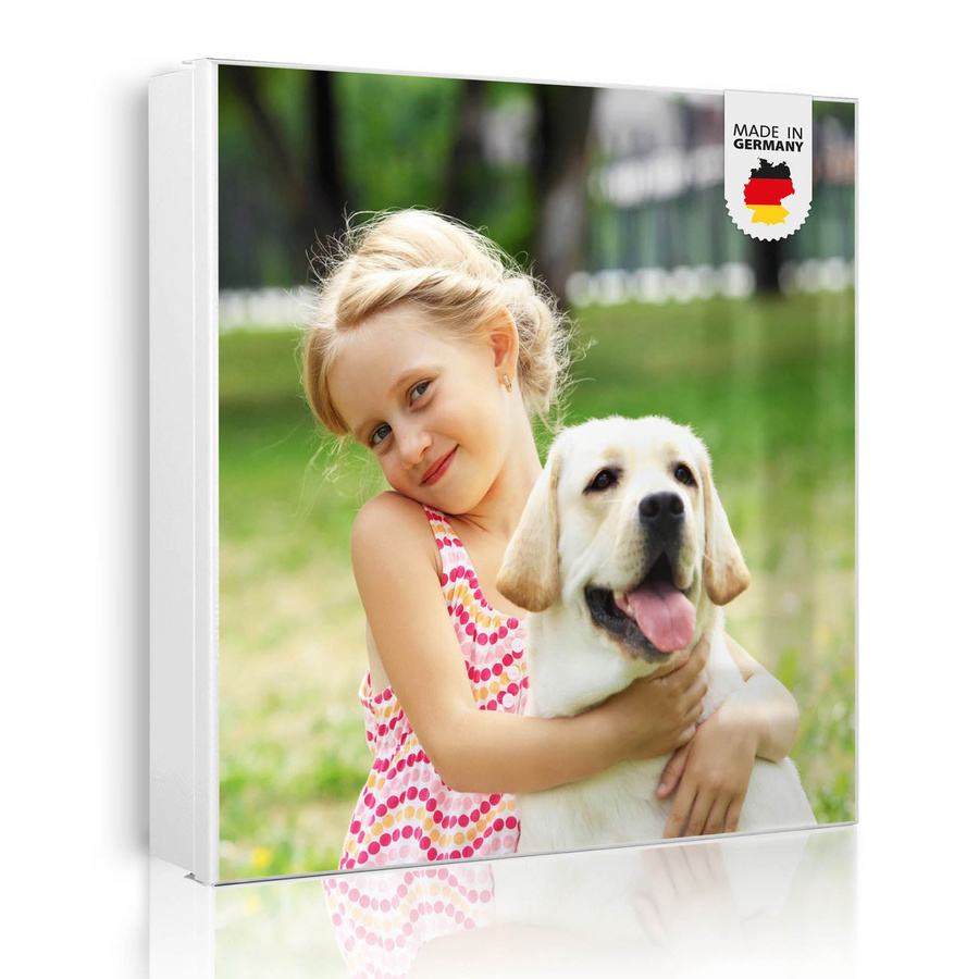 Schlüsselkasten aus Metall von banjado in White Multicolour mit 32 Haken und beschreibbarer magnetischer Front, B/H: 30 x 30 cm, Tiefe: 5 cm - Bild 1