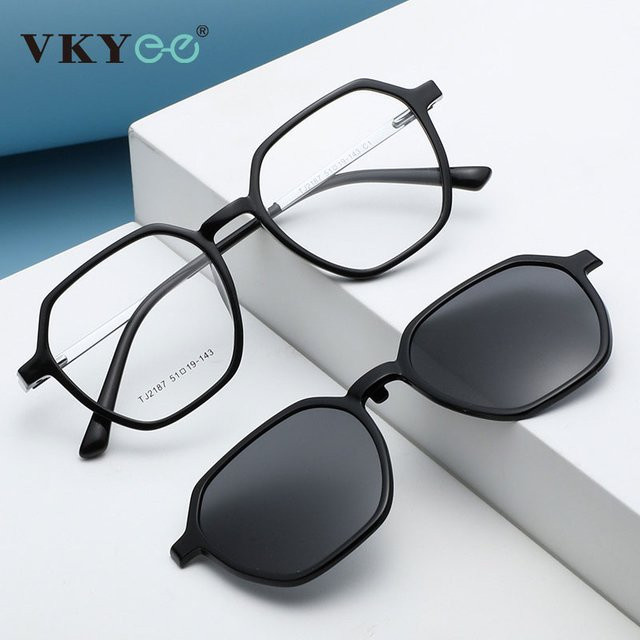 VICKY Magnetischer Clip auf Brille, Schwarz, Unisex - Bild 1